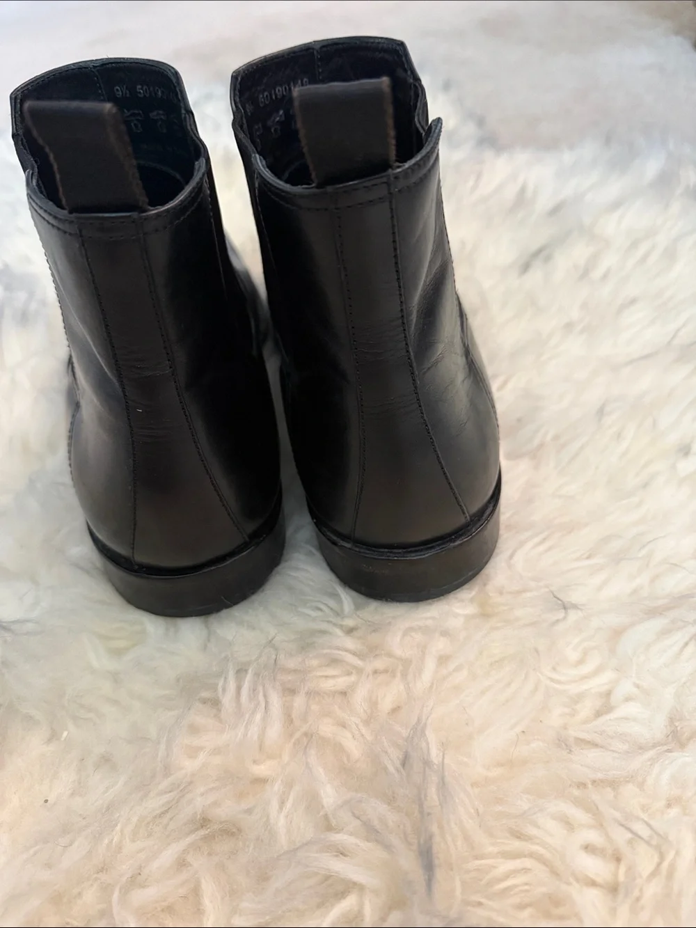 Men's Black Leather Boss  Chelsea Boots - Sleek Slip-On Dress Boots